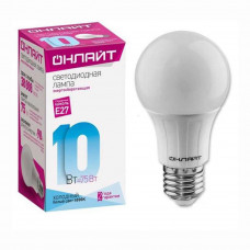 Лампа светодиодная LED 10Вт Е27 белый ОНЛАЙТ